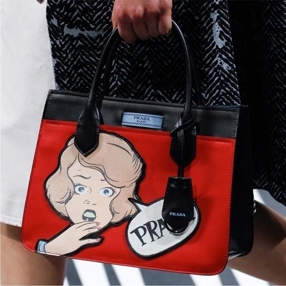 PRADA 2018 comic book themed bag purse tote - Picture 11 of 15